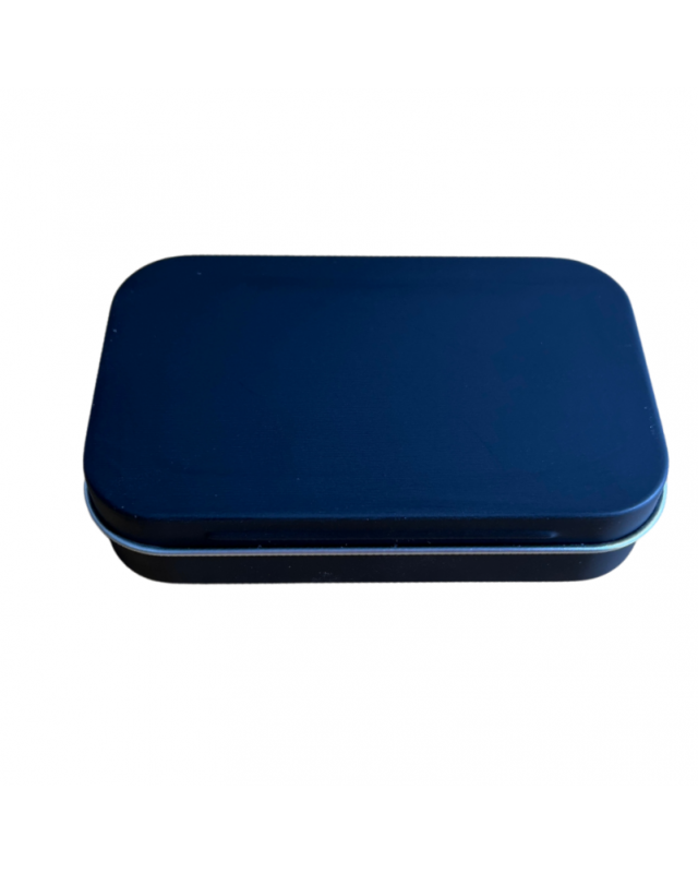 UMB07 Mini hinged rectangle black tin