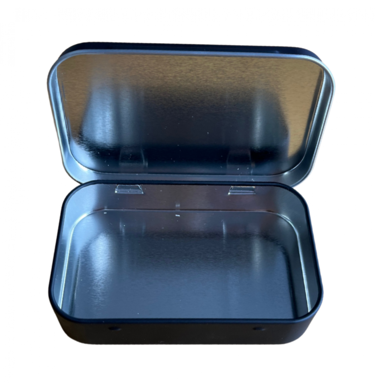UMB07 Mini hinged rectangle black tin UMB07 Mini hinged rectangle black tin