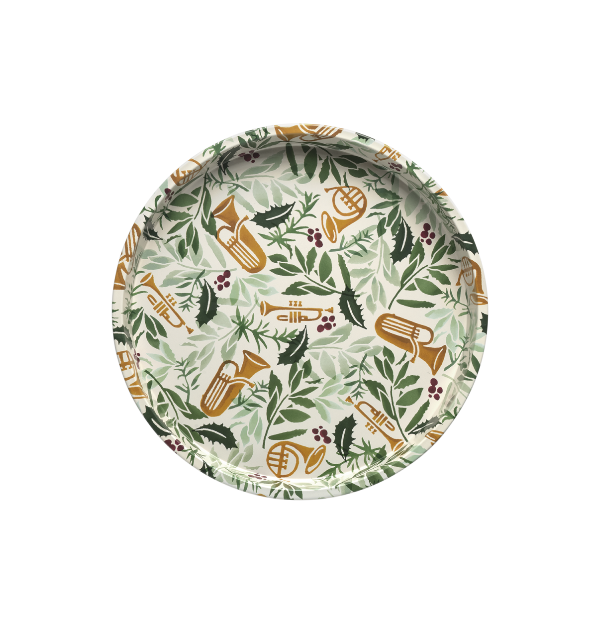 Bring In The Green Round Tin Tray