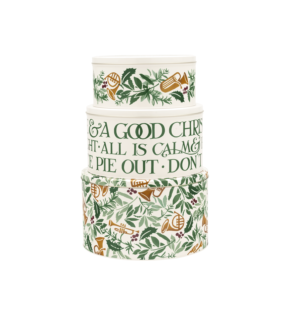 Bring In The Green Large Round Set Of 3 Tins
