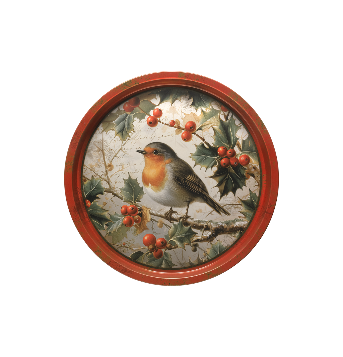 Robin Round Tin Tray