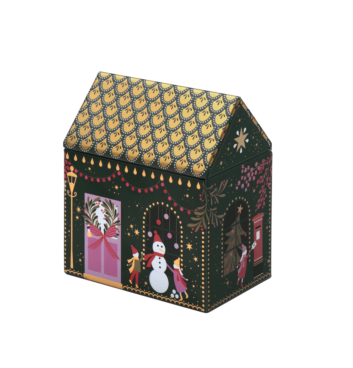 Sara Miller Small Christmas House Tin