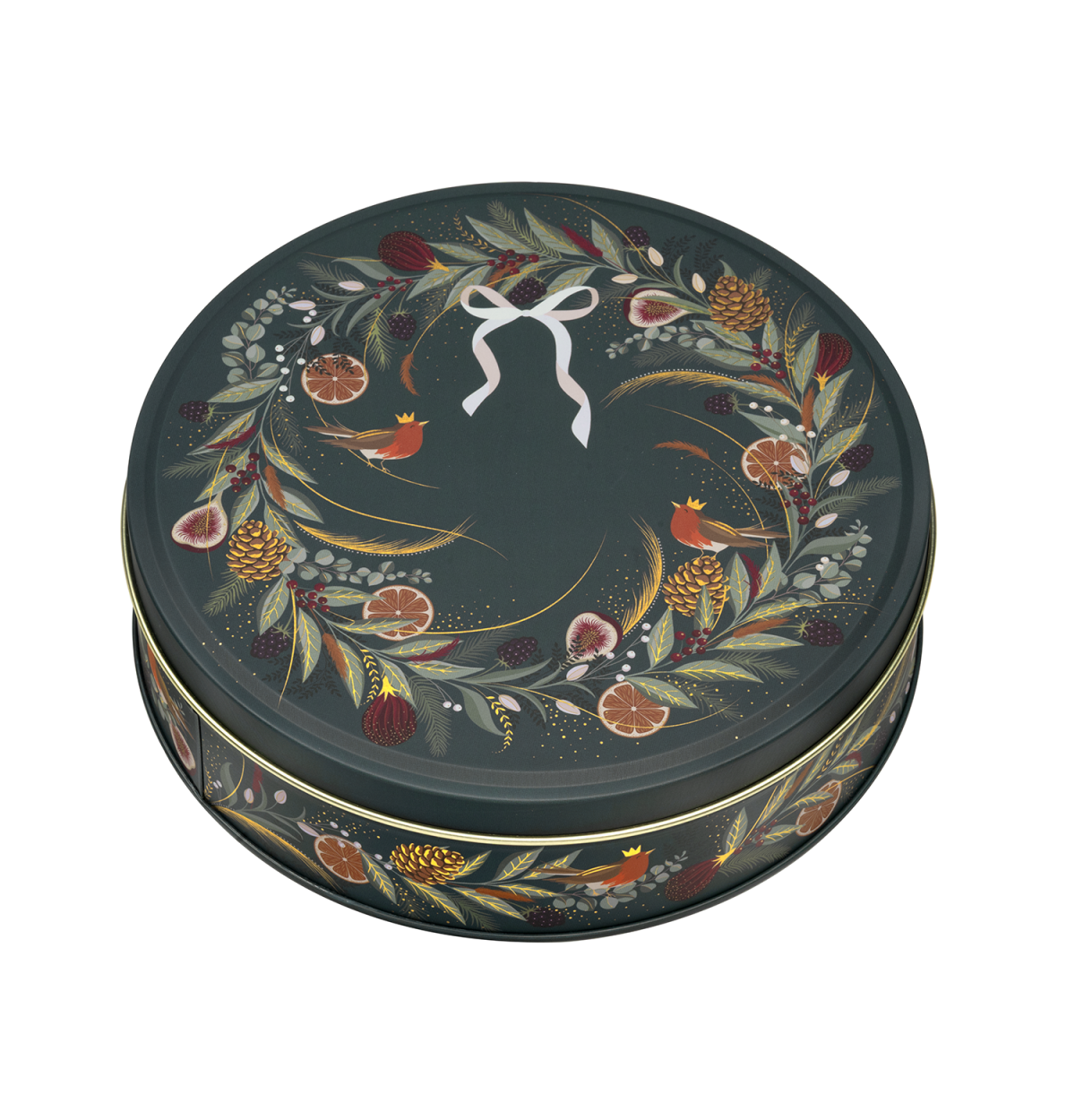 Sara Miller Round Wreath Tin