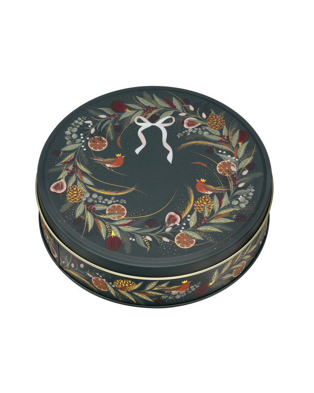 Sara Miller Round Wreath Tin