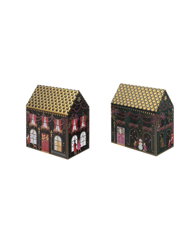 Sara Miller Large Christmas House Tin
