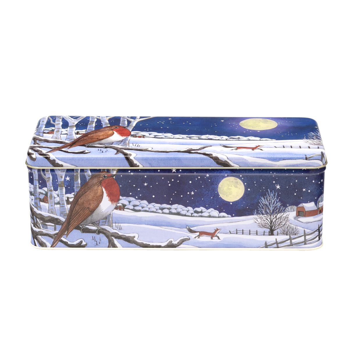 Winter Animals Deep Rectangle Tin
