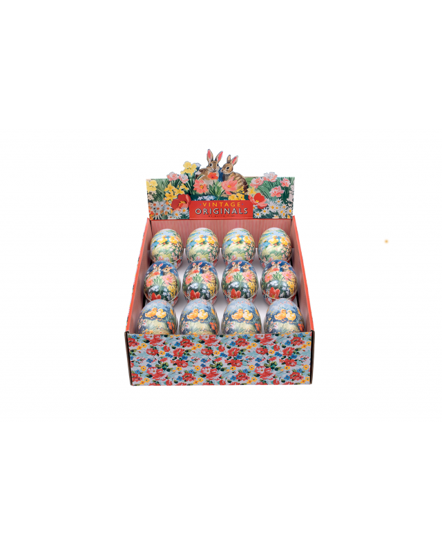 Vintage Easter Egg Shape Tin