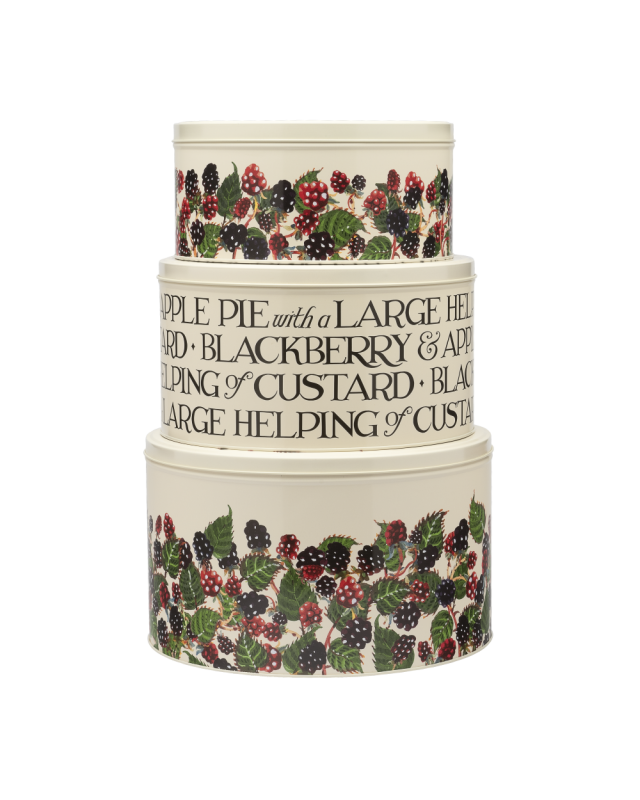 Blackberries Large Round Set Of 3 Cake Tins