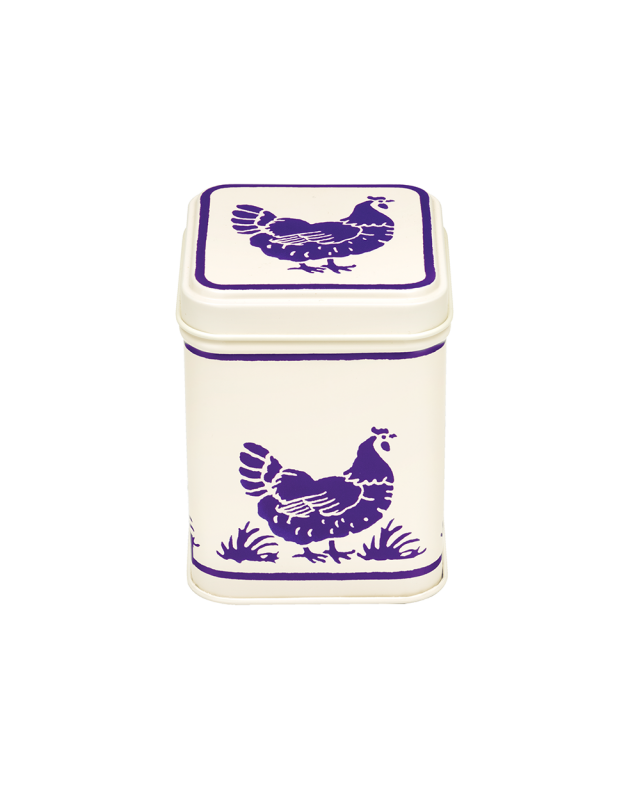 Emma Bridgewater Blue Hen 100g Square Tin