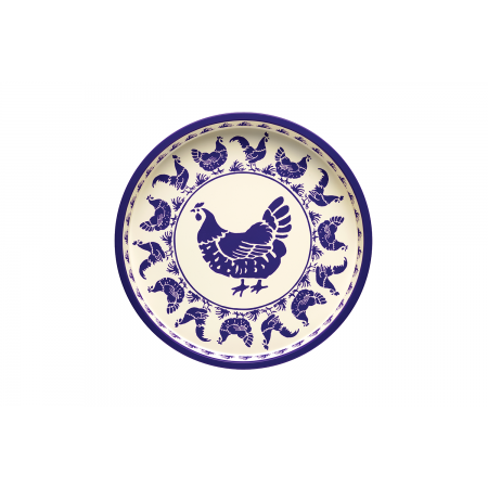 Emma Bridgewater Blue Hen Round Tin Tray