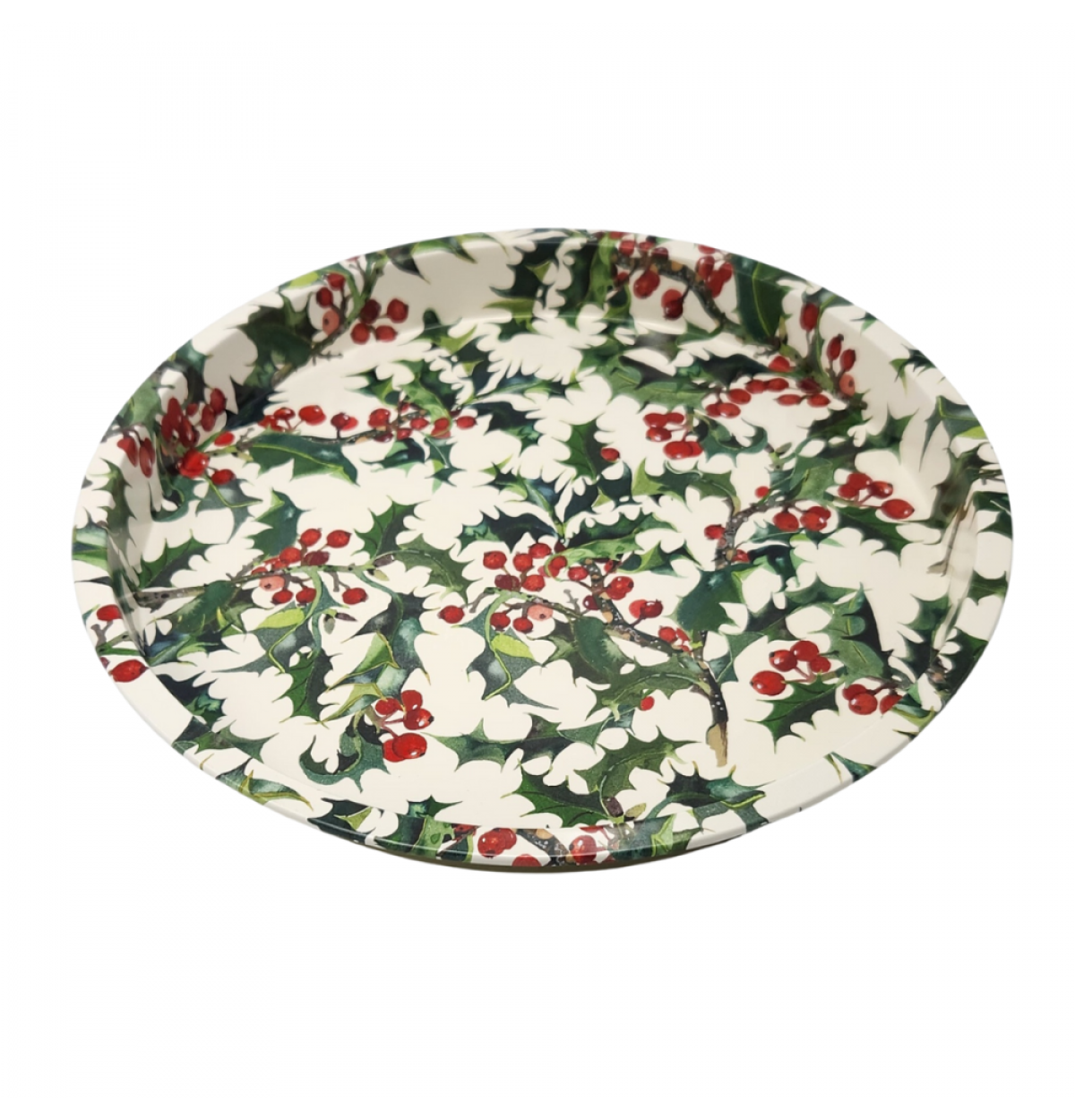 Holly Round Tin Tray Holly Round Tin Tray