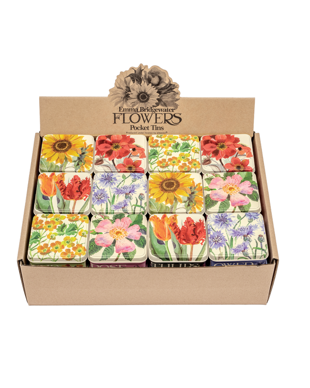 Flowers Square Pocket Tins