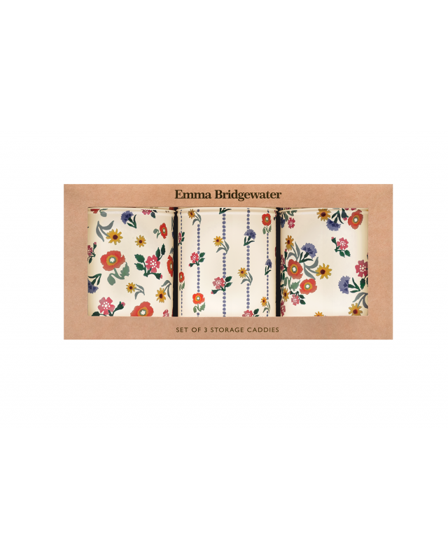 Emma Bridgewater Poppies Round Canister Set Of 3 Tins