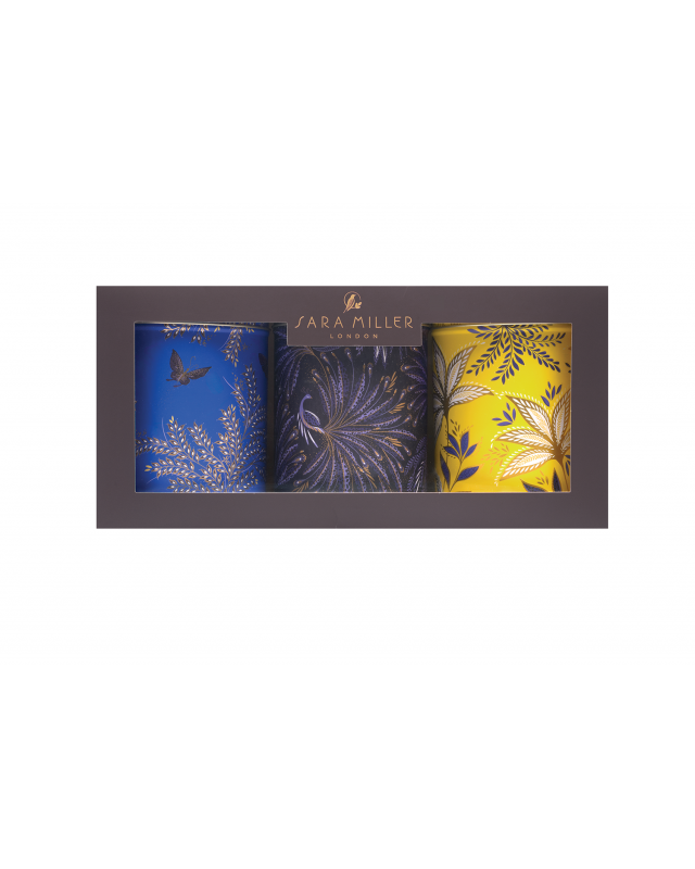 Sara Miller Anniversary Round Canister Set Of 3 Tins 