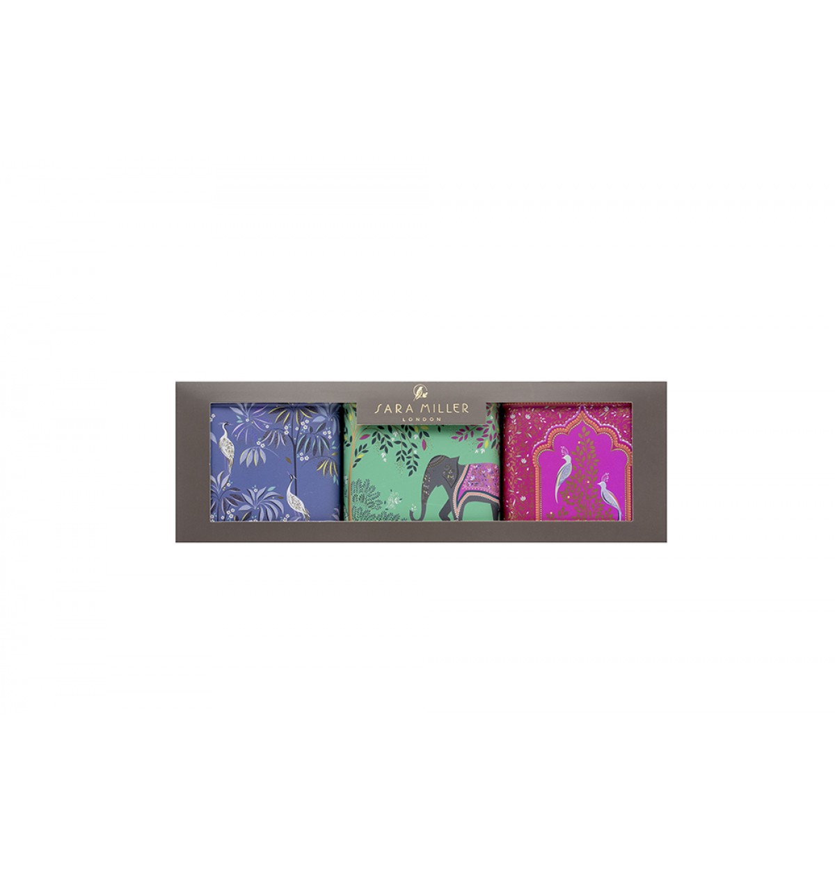 Sara Miller India Square Canister Tin Pack Of 3 Boxed Sara Miller India Square Canister Tin Pack Of 3 Boxed